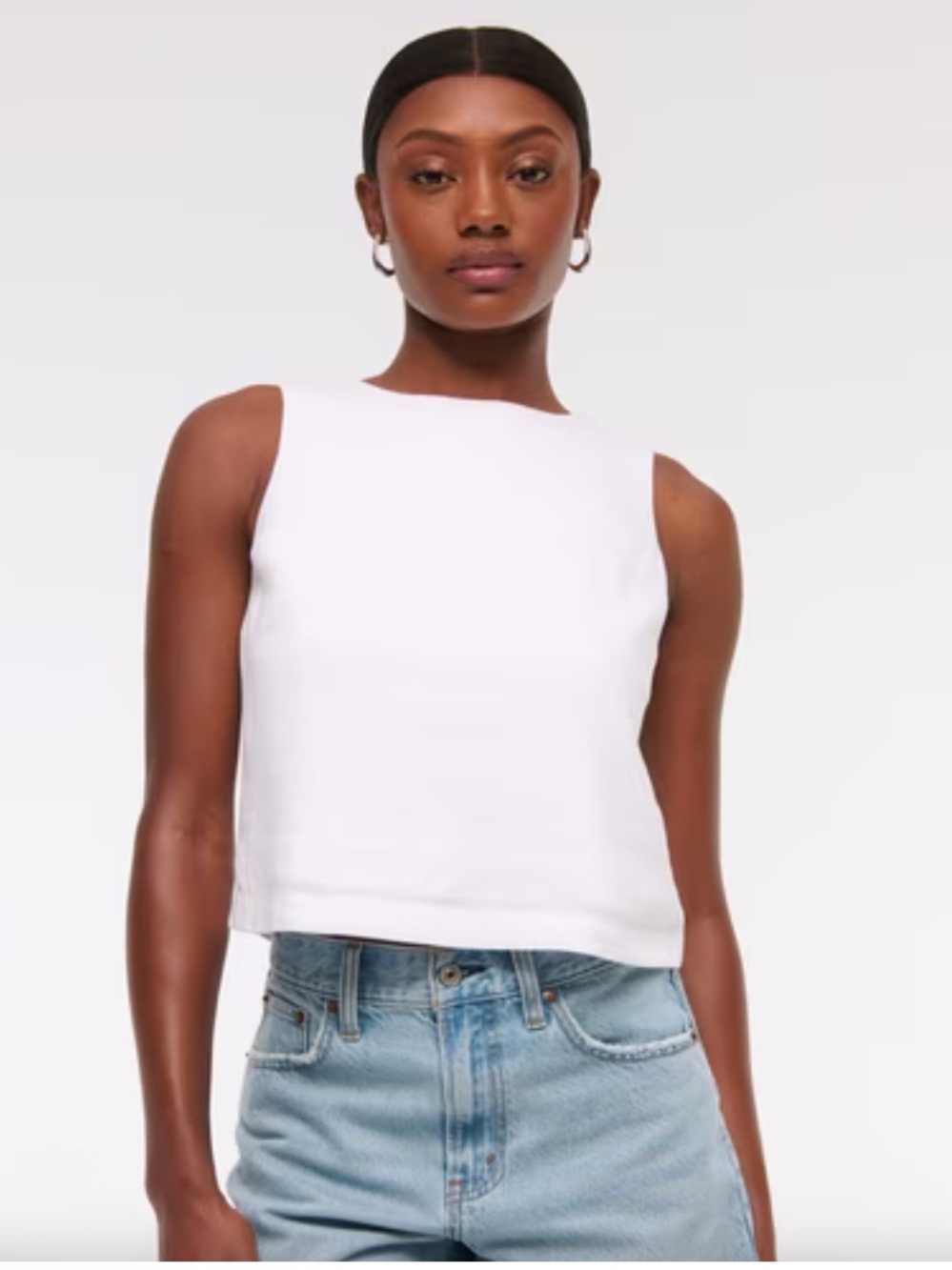 Abercrombie & Fitch White Linen Shell XL NEW
